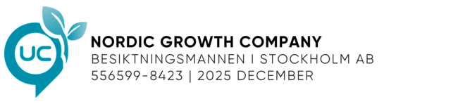 UC Tillväxtcertifikat för Besiktningsmannen i Stockholm AB, december 2025